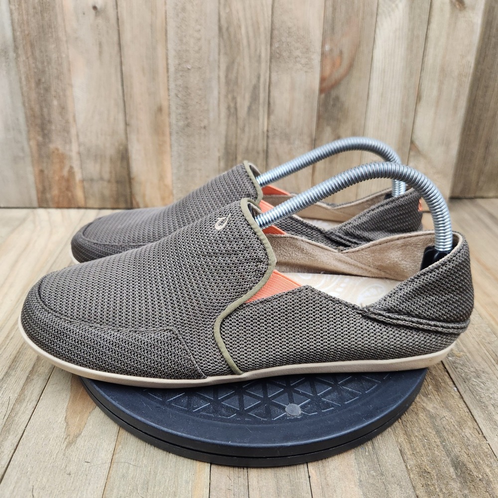 OluKai Waialua Slip On Shoes Womens size 10 Mesh Olive Green 20311-13LN